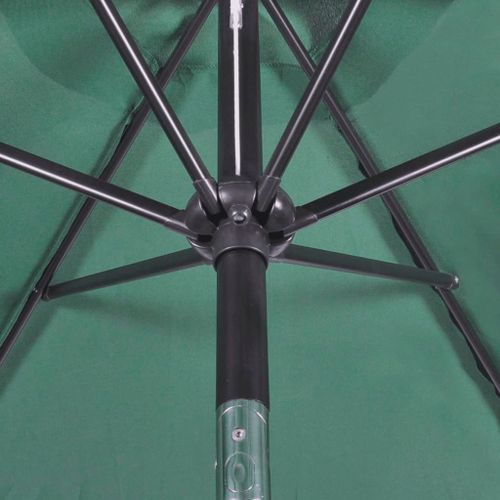 Parasol de jardin 3 m Vert - Photo n°3; ?>