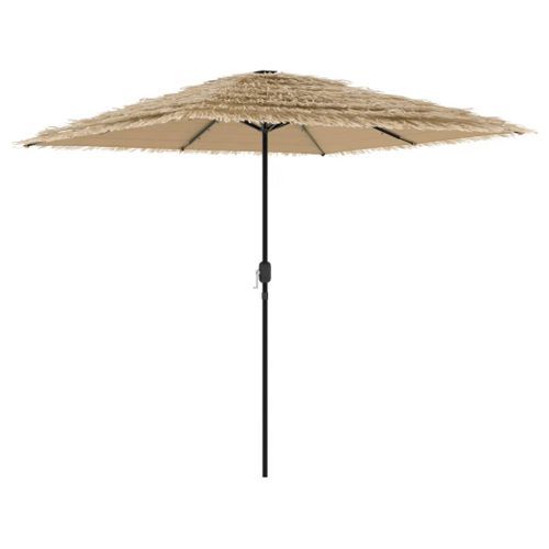 Parasol de jardin avec LED et mât en acier marron 248x248x248cm - Photo n°2; ?>