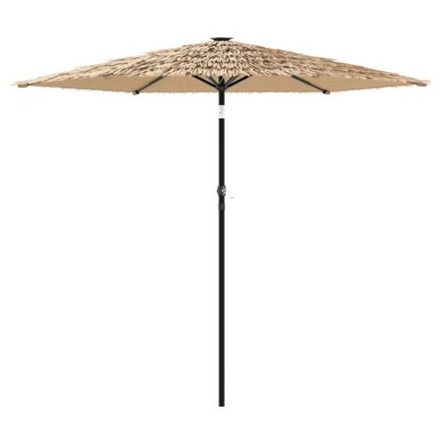 Parasol de jardin avec LED et mât en acier marron 268x268x226cm - Photo n°2; ?>