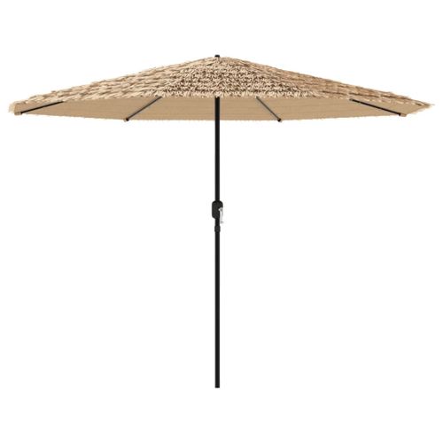 Parasol de jardin avec LED et mât en acier marron 324x324x247cm - Photo n°2; ?>