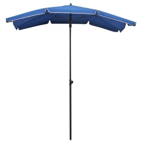 Parasol de jardin avec mât 200x130 cm Bleu azuré - Photo n°3; ?>