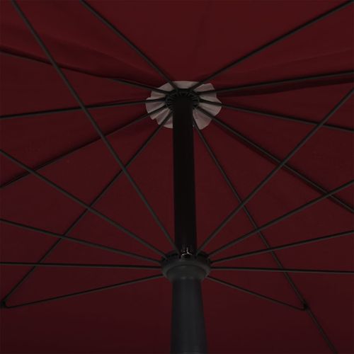 Parasol de jardin avec mât 200x130 cm Rouge bordeaux - Photo n°2; ?>