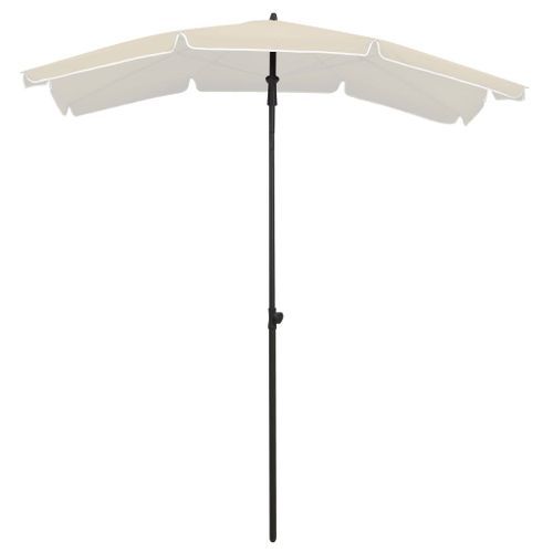 Parasol de jardin avec mât 200x130 cm Sable - Photo n°3; ?>