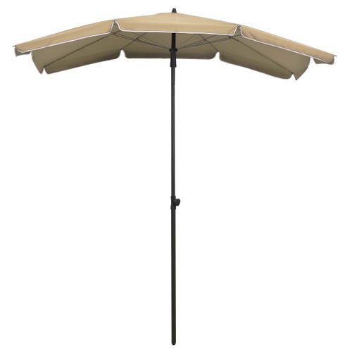 Parasol de jardin avec mât 200x130 cm Taupe - Photo n°3; ?>