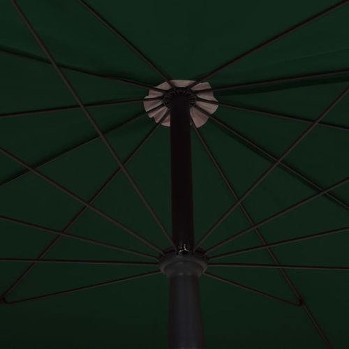 Parasol de jardin avec mât 200x130 cm Vert - Photo n°2; ?>