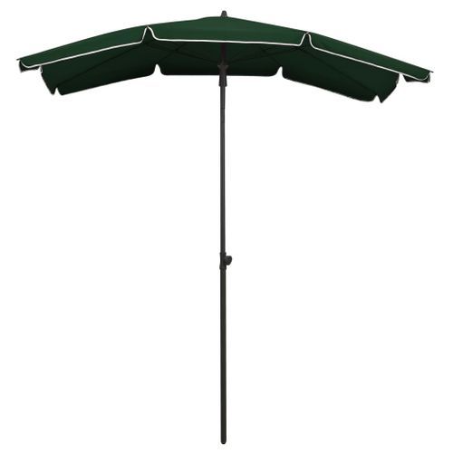 Parasol de jardin avec mât 200x130 cm Vert - Photo n°3; ?>