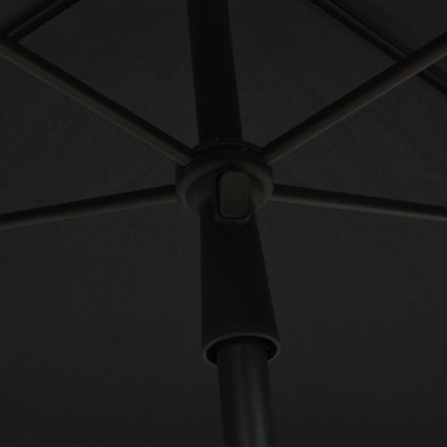 Parasol de jardin avec mât 210x140 cm Anthracite - Photo n°2; ?>