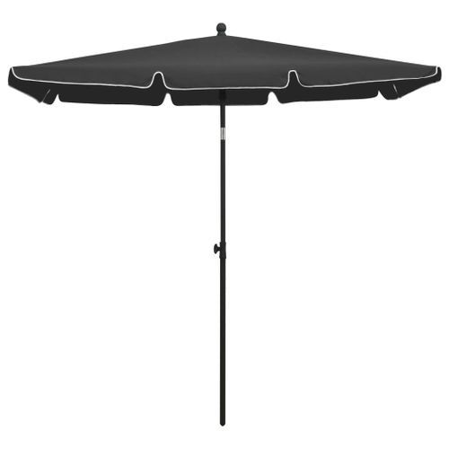 Parasol de jardin avec mât 210x140 cm Anthracite - Photo n°3; ?>