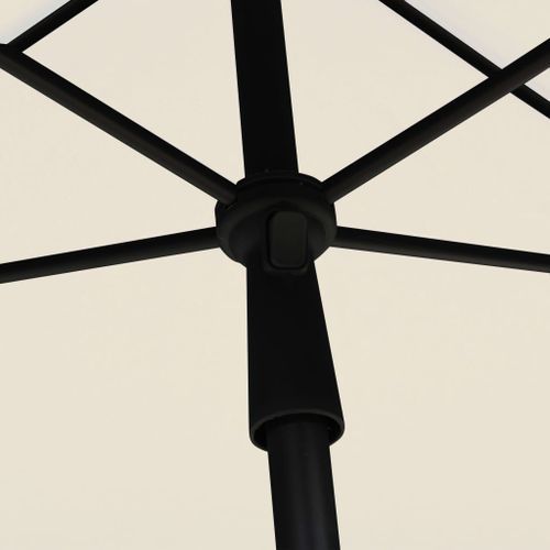 Parasol de jardin avec mât 210x140 cm Sable - Photo n°2; ?>