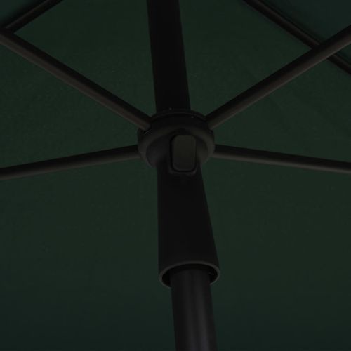 Parasol de jardin avec mât 210x140 cm Vert - Photo n°2; ?>