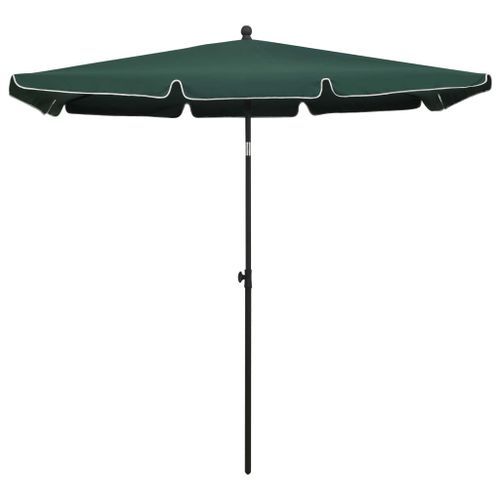 Parasol de jardin avec mât 210x140 cm Vert - Photo n°3; ?>