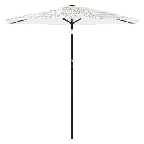 Parasol de jardin avec mât en acier blanc 223x223x213 cm - Photo n°3; ?>