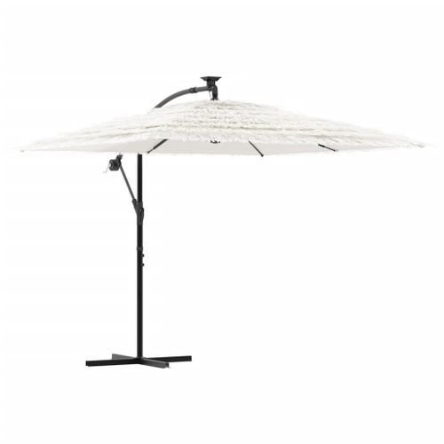 Parasol de jardin avec mât en acier blanc 246x246x230 cm - Photo n°2; ?>