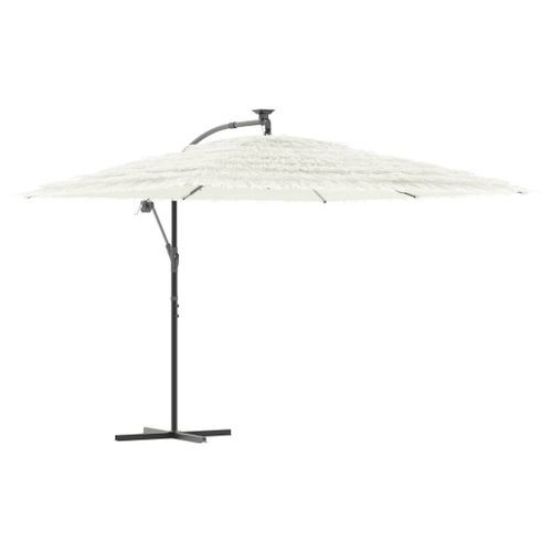 Parasol de jardin avec mât en acier blanc 290x290x238 cm - Photo n°2; ?>