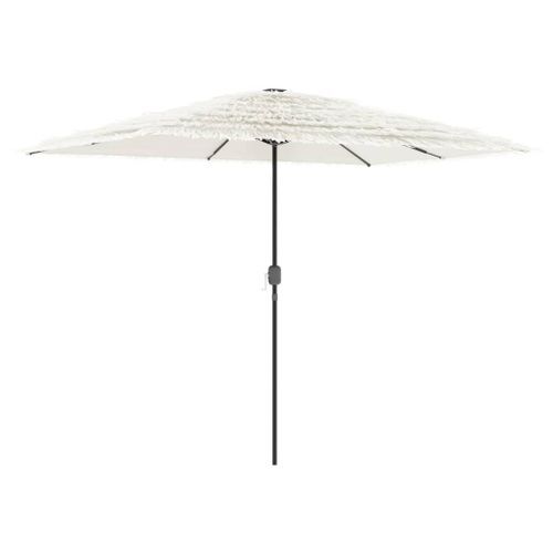 Parasol de jardin avec mât en acier blanc 300x200x250 cm - Photo n°2; ?>