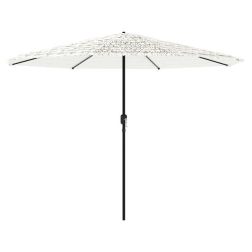 Parasol de jardin avec mât en acier blanc 388x388x248 cm - Photo n°2; ?>