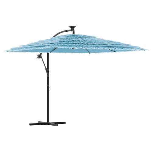 Parasol de jardin avec mât en acier bleu 246x246x230 cm - Photo n°2; ?>