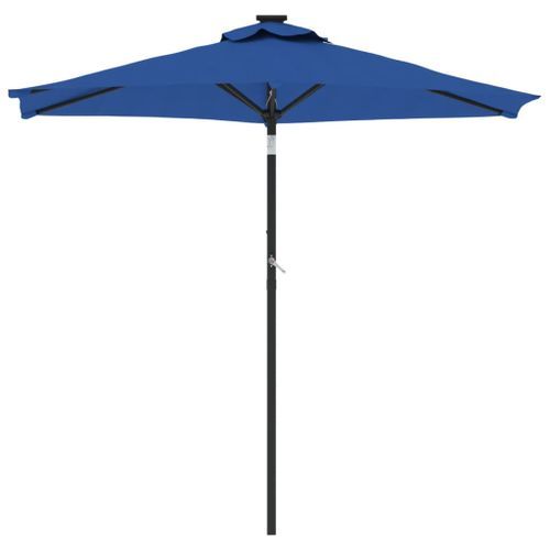 Parasol de jardin avec mât en acier bleu azuré 225x225x212 cm - Photo n°3; ?>