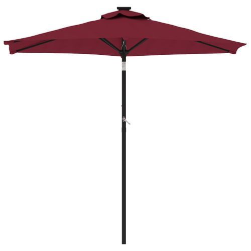 Parasol de jardin avec mât en acier bordeaux 225x225x212 cm - Photo n°3; ?>