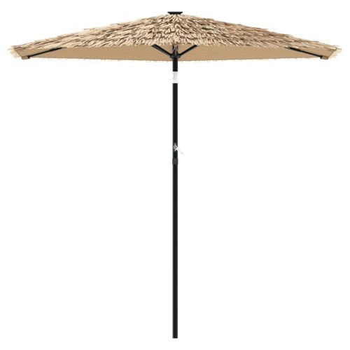 Parasol de jardin avec mât en acier marron 223x223x213 cm - Photo n°3; ?>