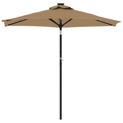 Parasol de jardin avec mât en acier taupe 225x225x212 cm - Photo n°3; ?>