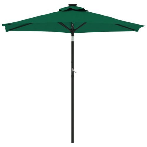 Parasol de jardin avec mât en acier vert 225x225x212 cm - Photo n°3; ?>