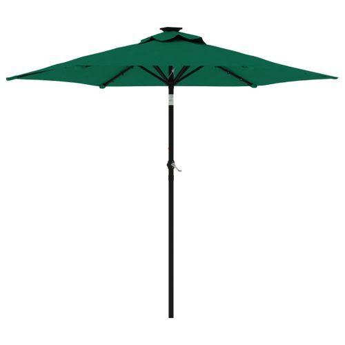 Parasol de jardin avec mât en acier vert 225x225x212 cm - Photo n°2; ?>