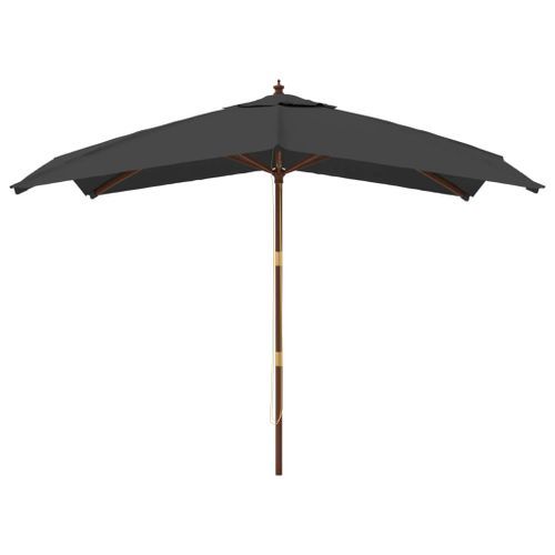 Parasol de jardin avec mât en bois anthracite 300x300x273 cm - Photo n°3; ?>