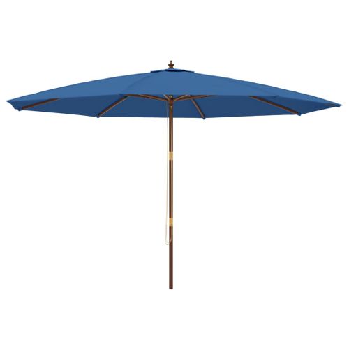 Parasol de jardin avec mât en bois bleu azuré 400x273 cm - Photo n°2; ?>