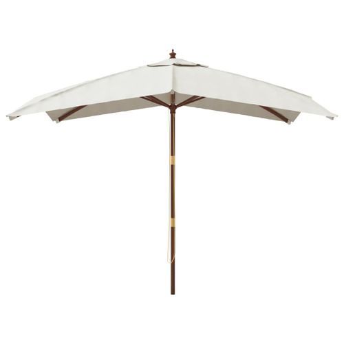 Parasol de jardin avec mât en bois sable 300x300x273 cm - Photo n°3; ?>