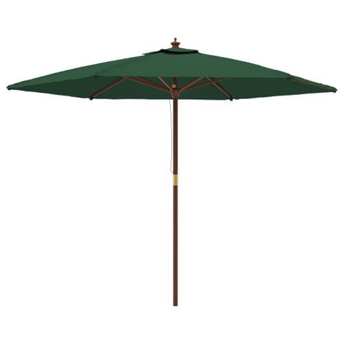 Parasol de jardin avec mât en bois vert 299x240 cm - Photo n°2; ?>