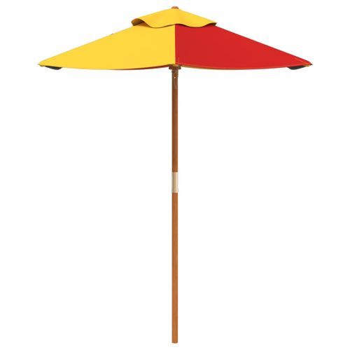 Parasol de jardin pour enfants avec poteau en bois Ø120x140 cm - Photo n°3; ?>