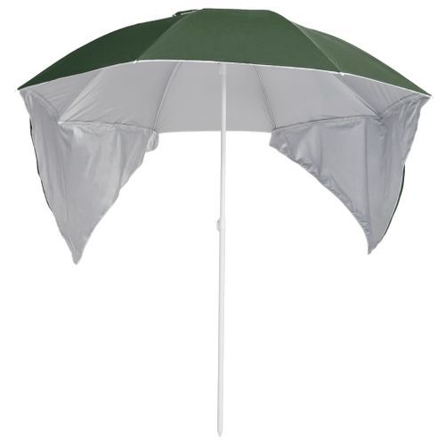 Parasol de plage avec parois latérales Vert 215 cm - Photo n°2; ?>