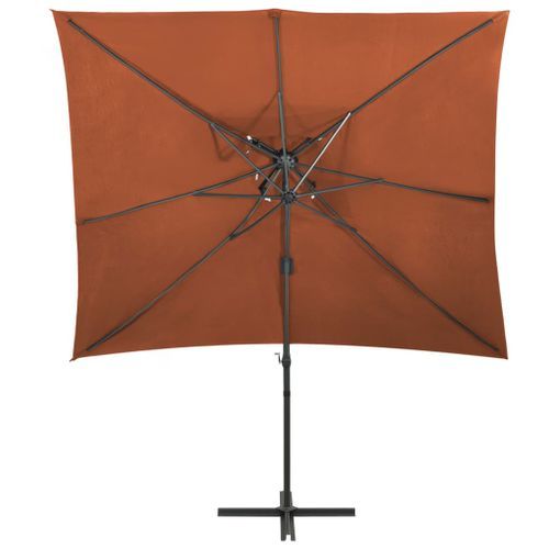 Parasol Déporté à Double Toit Terre Cuite 250x250 Cm 17 Parasol déporté à double toit Terre cuite 250x250 cm - Photo n°3; ?>