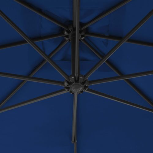 Parasol déporté avec mât en acier 250x250 cm Azuré - Photo n°2; ?>