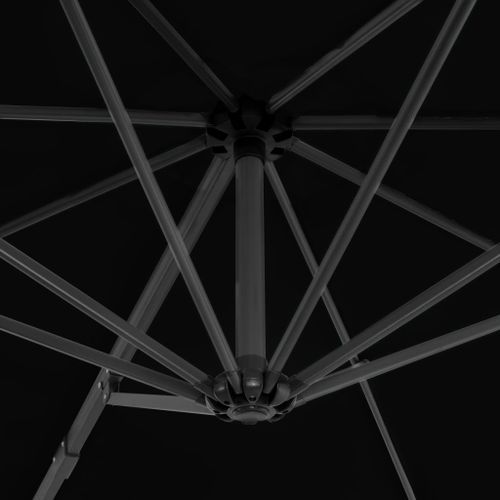 Parasol déporté avec mât en aluminium Noir 300 cm - Photo n°2; ?>