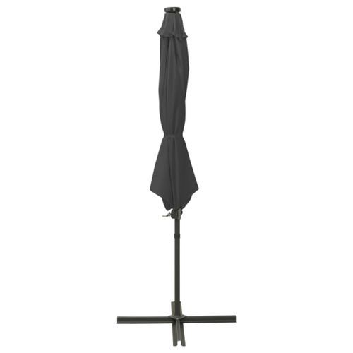 Parasol déporté avec mât et lumières LED Anthracite 300 cm 2 - Photo n°3; ?>