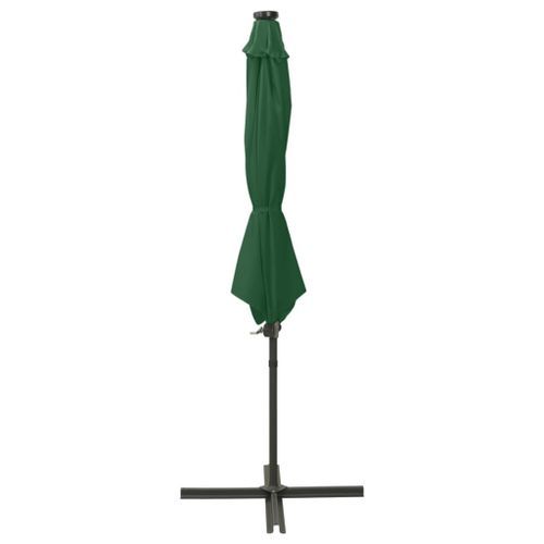 Parasol déporté avec mât et lumières LED Vert 300 cm 2 - Photo n°3; ?>