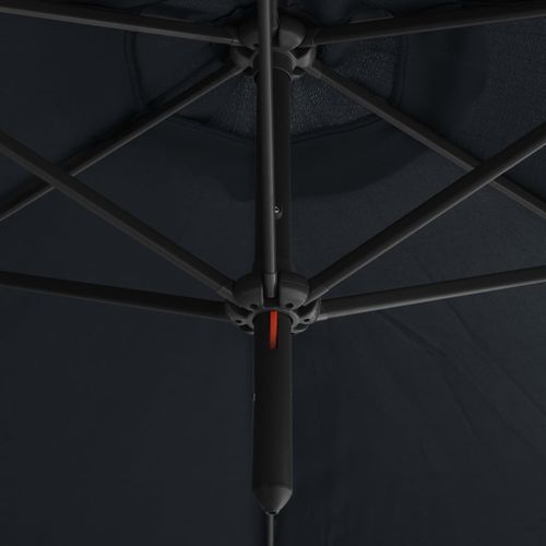 Parasol double avec mât en acier Anthracite 600 cm - Photo n°3; ?>