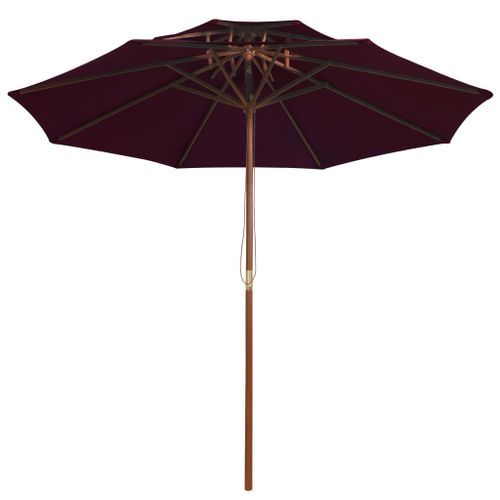 Parasol Double Avec Mât En Bois Rouge Bordeaux 270 Cm 15 Parasol double avec mât en bois Rouge bordeaux 270 cm - Photo n°3; ?>