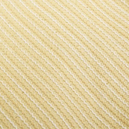 Parasol en PEHD carré 3,6 x 3,6 m Beige - Photo n°2; ?>