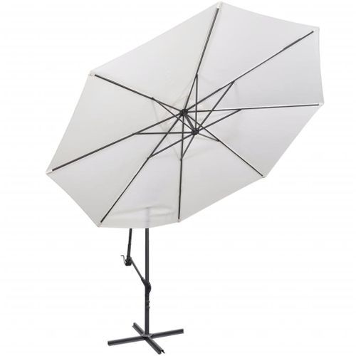Parasol En Porte-à-faux 3,5 M Blanc Sable 19 Parasol en porte-à-faux 3,5 m Blanc sable - Photo n°3; ?>