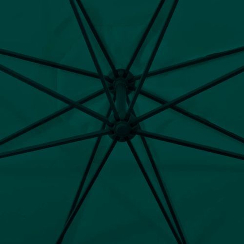 Parasol en porte-à-faux 3,5 m Vert - Photo n°2; ?>