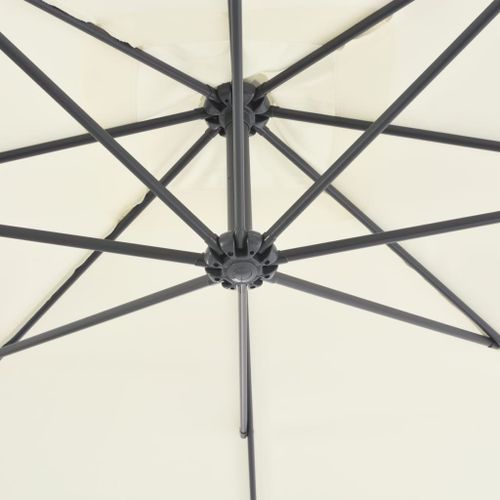 Parasol en porte-à-feux avec poteau en acier 250 x 250 cm Sable - Photo n°2; ?>