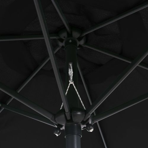 Parasol Noir 200x211 cm Aluminium - Photo n°2; ?>