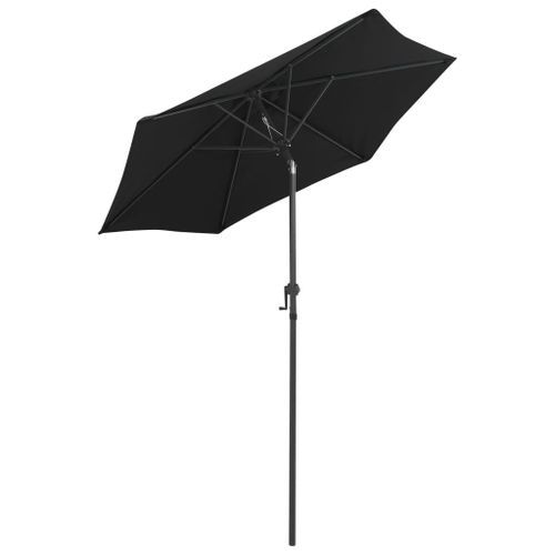 Parasol Noir 200x211 cm Aluminium - Photo n°3; ?>