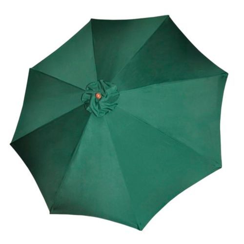 Parasol sur pied toile verte & bois 258 cm - Photo n°3; ?>