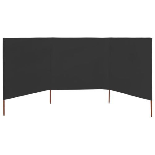 Paravent 3 panneaux Tissu 400 x 160 cm Anthracite - Photo n°3; ?>