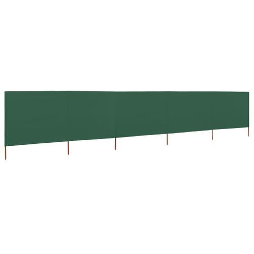 Paravent 5 panneaux Tissu 600 x 120 cm Vert - Photo n°2; ?>