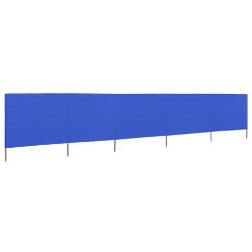 Paravent 5 panneaux Tissu 600 x 160 cm Bleu azuré - Photo n°2; ?>